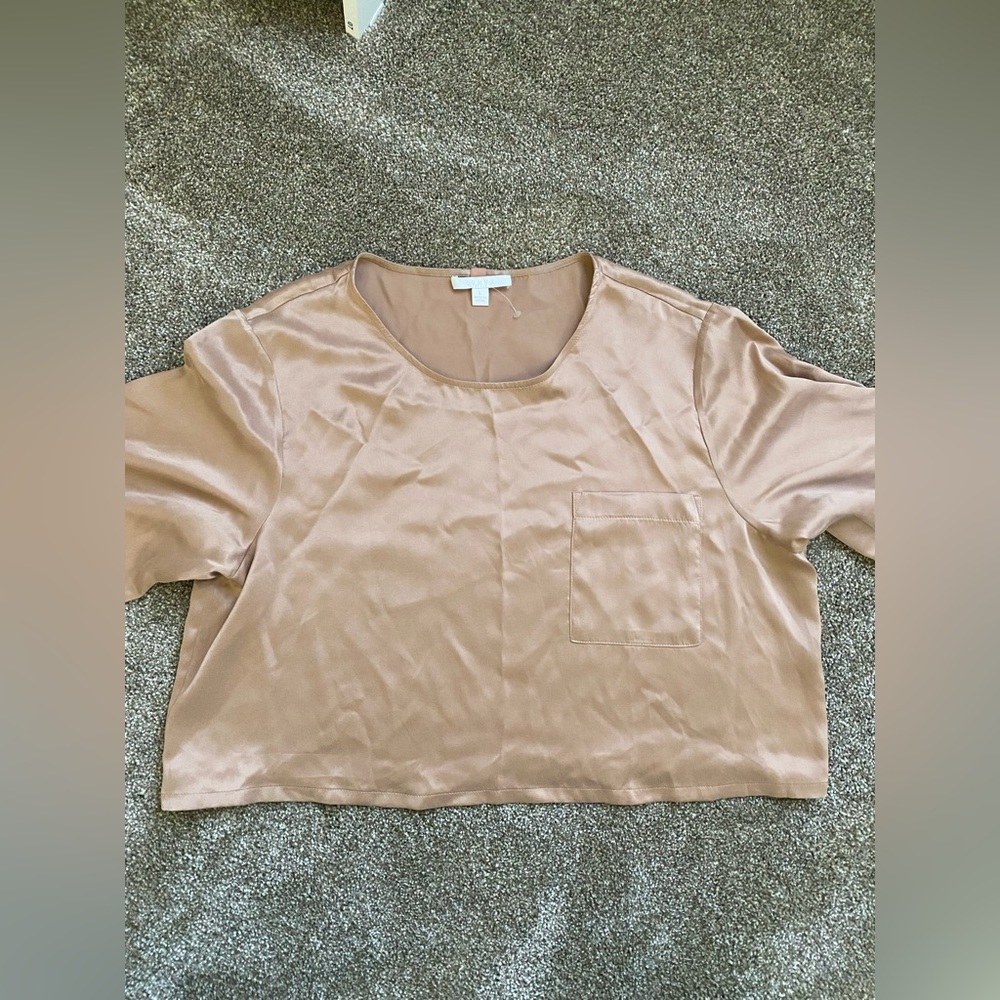NWOT Lunya washable silk crop tshirt size L - Picture 5 of 10